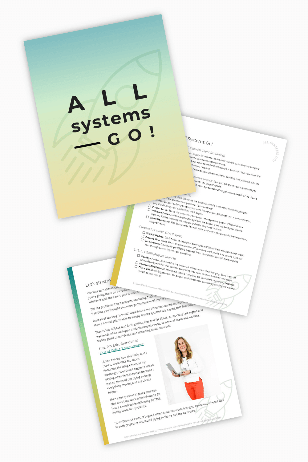 Pages from the All Systems Go workbook
