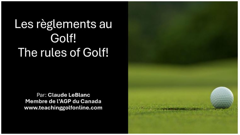 Les règlements du golf - PDF