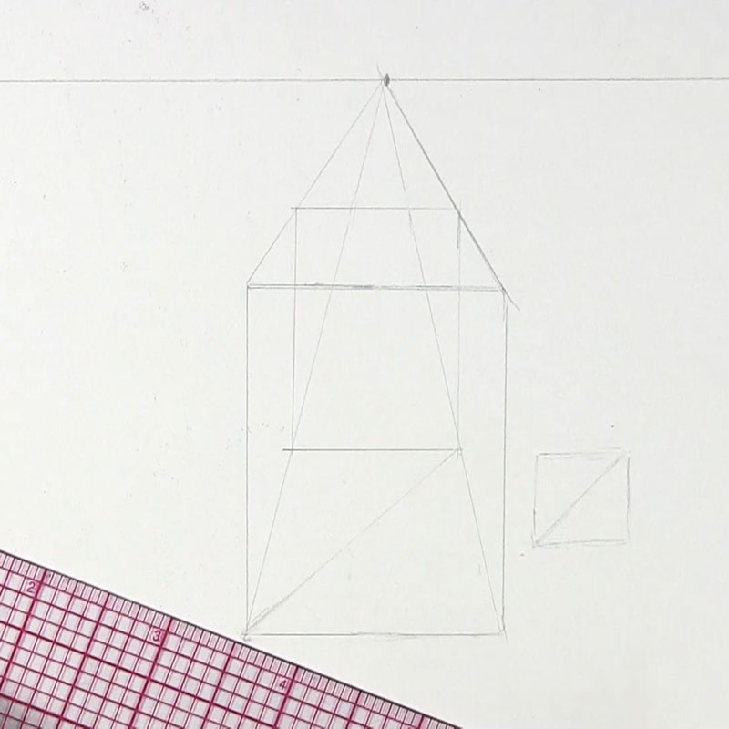 prism for drawing cylinder one point perspective