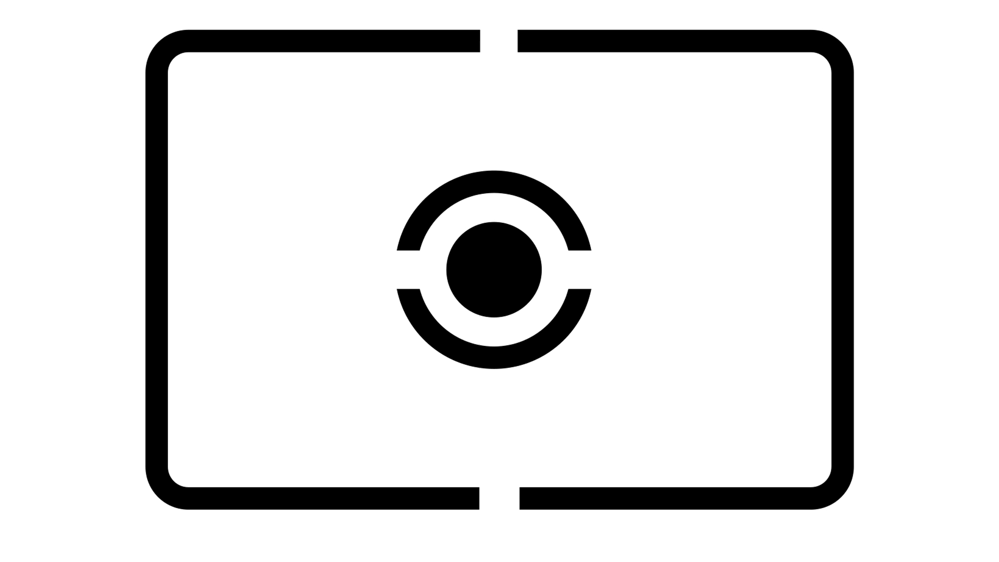 Logo du mode de mesure de lumière pondérée d&#39;un appareil photo