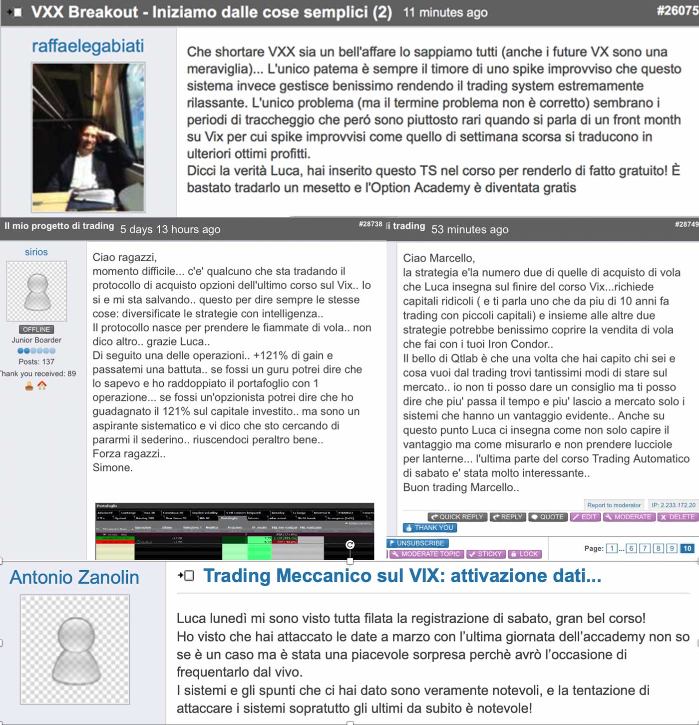 qtlab opinioni corsi trading, testimonianze sul software trading e corso trading qtlab