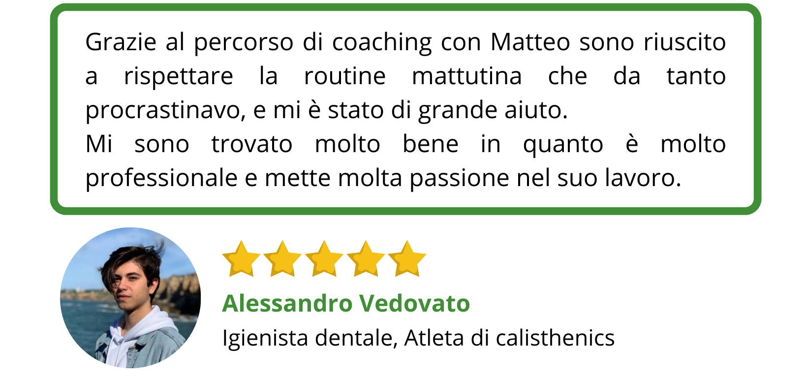 Testimonianza di Alessandro Vedovato