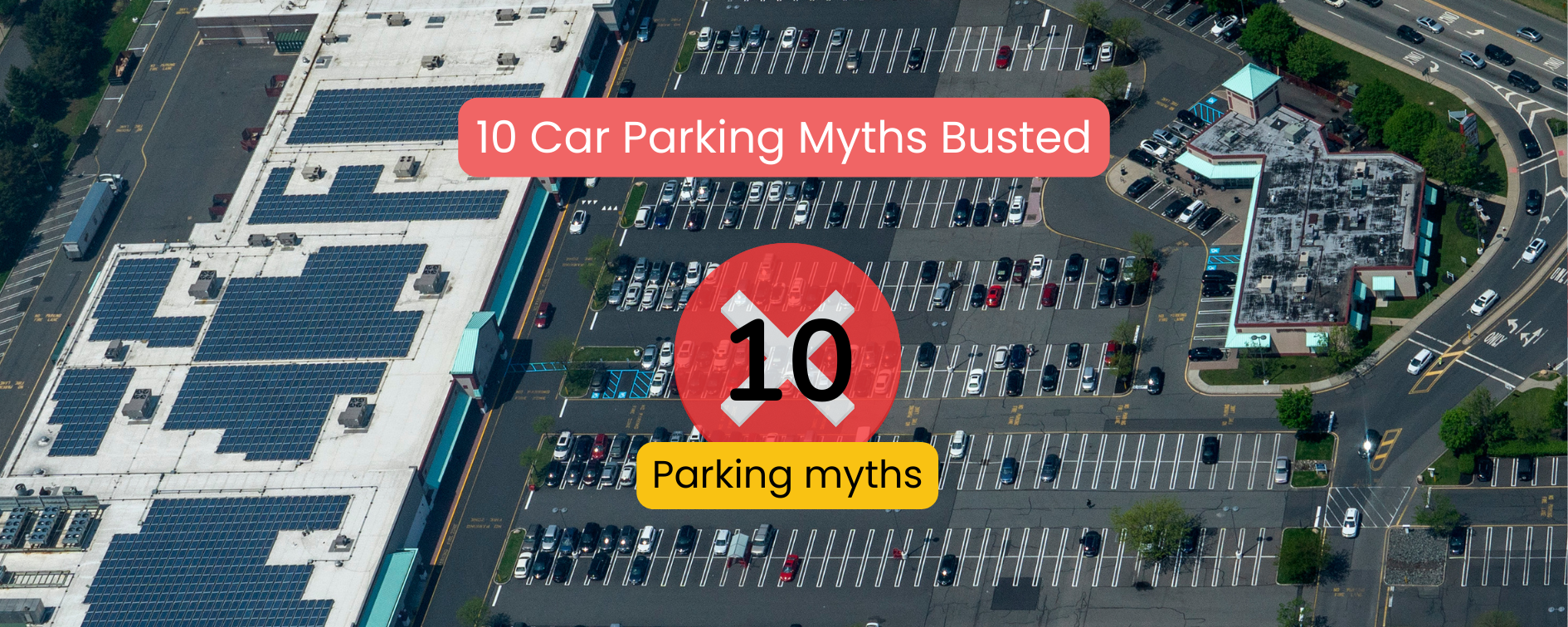 10 car myths busted course banner showing a huge shopping centre car park