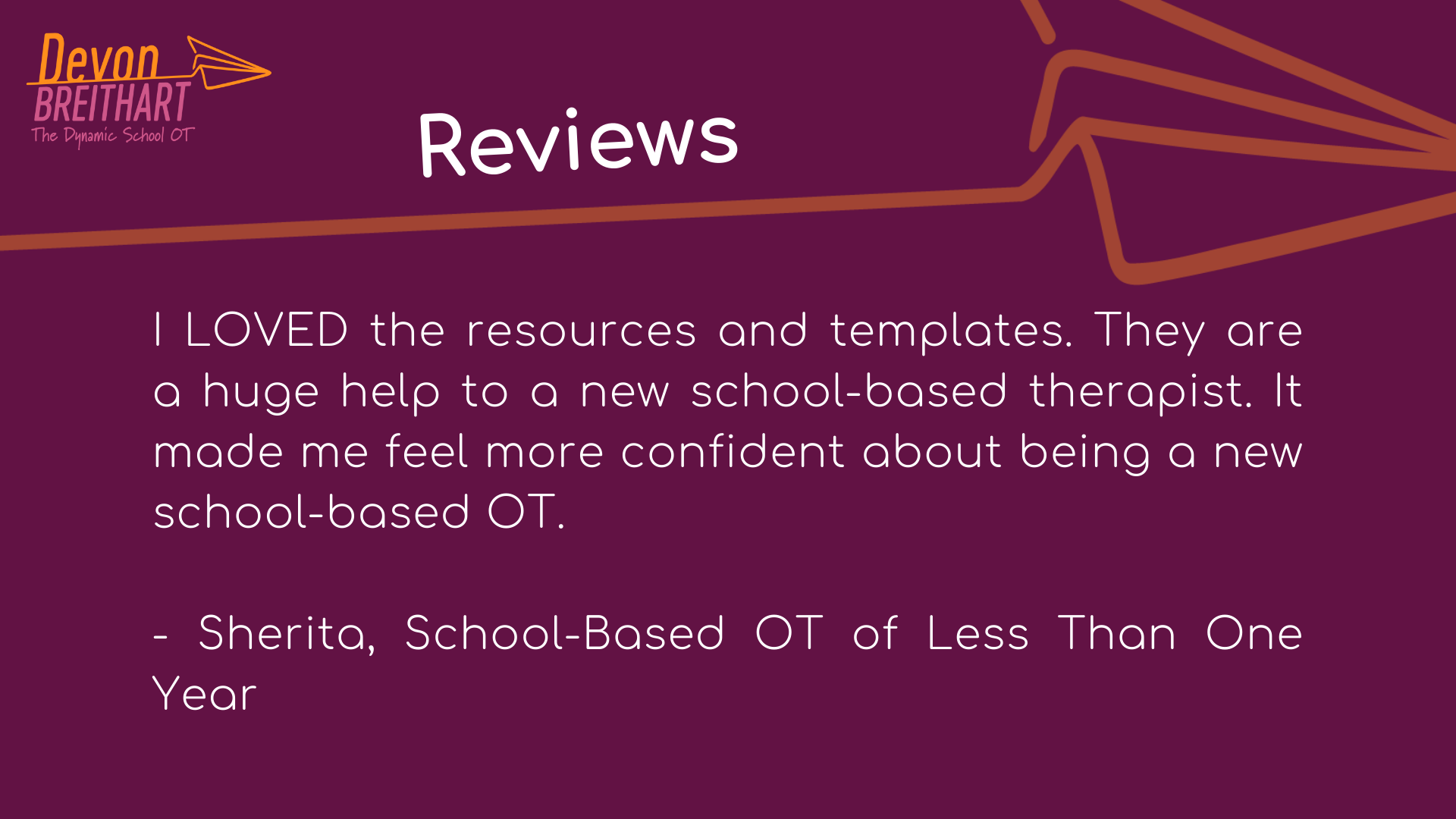 The Dynamic School OT Testimonial