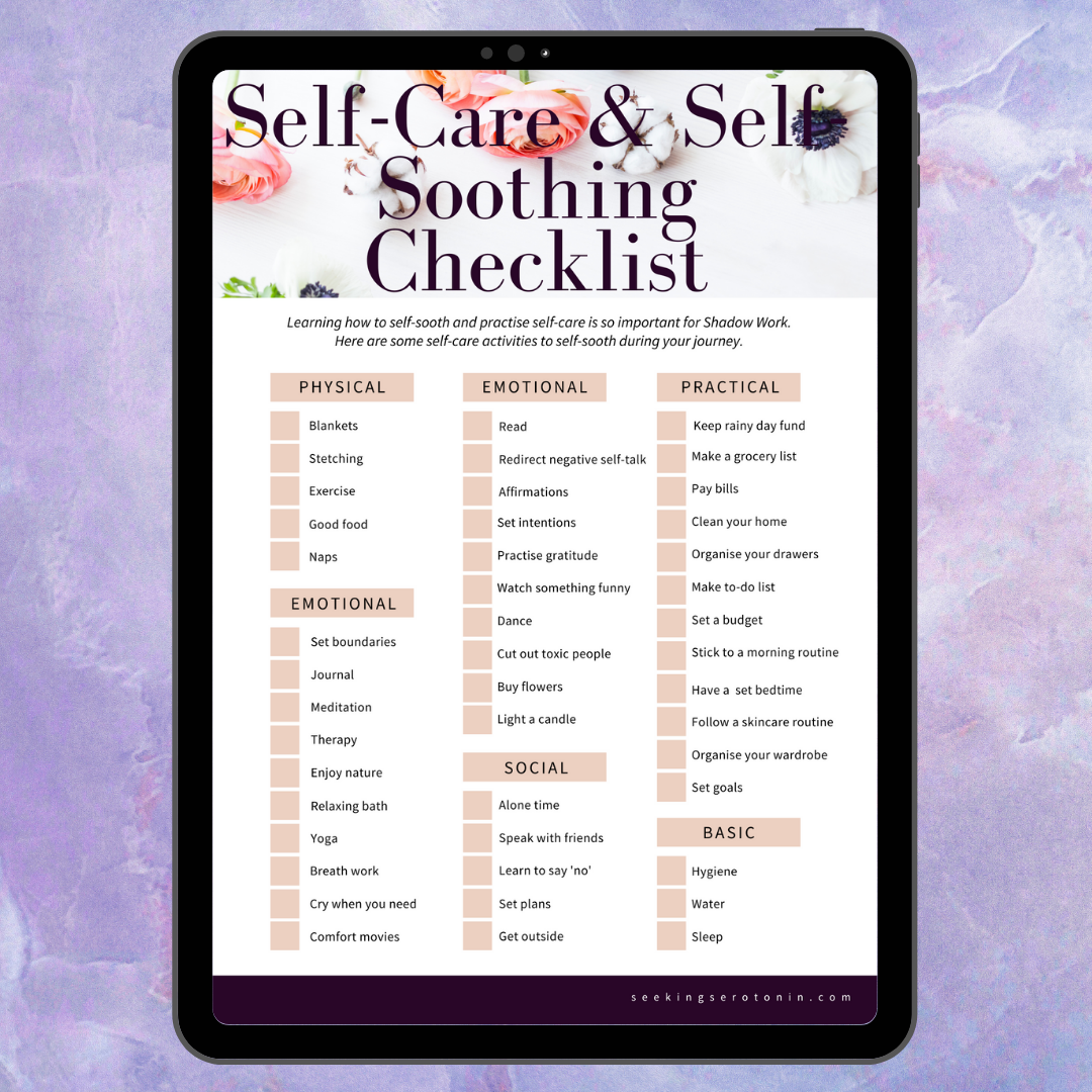 Self-care and self-soothing checklist