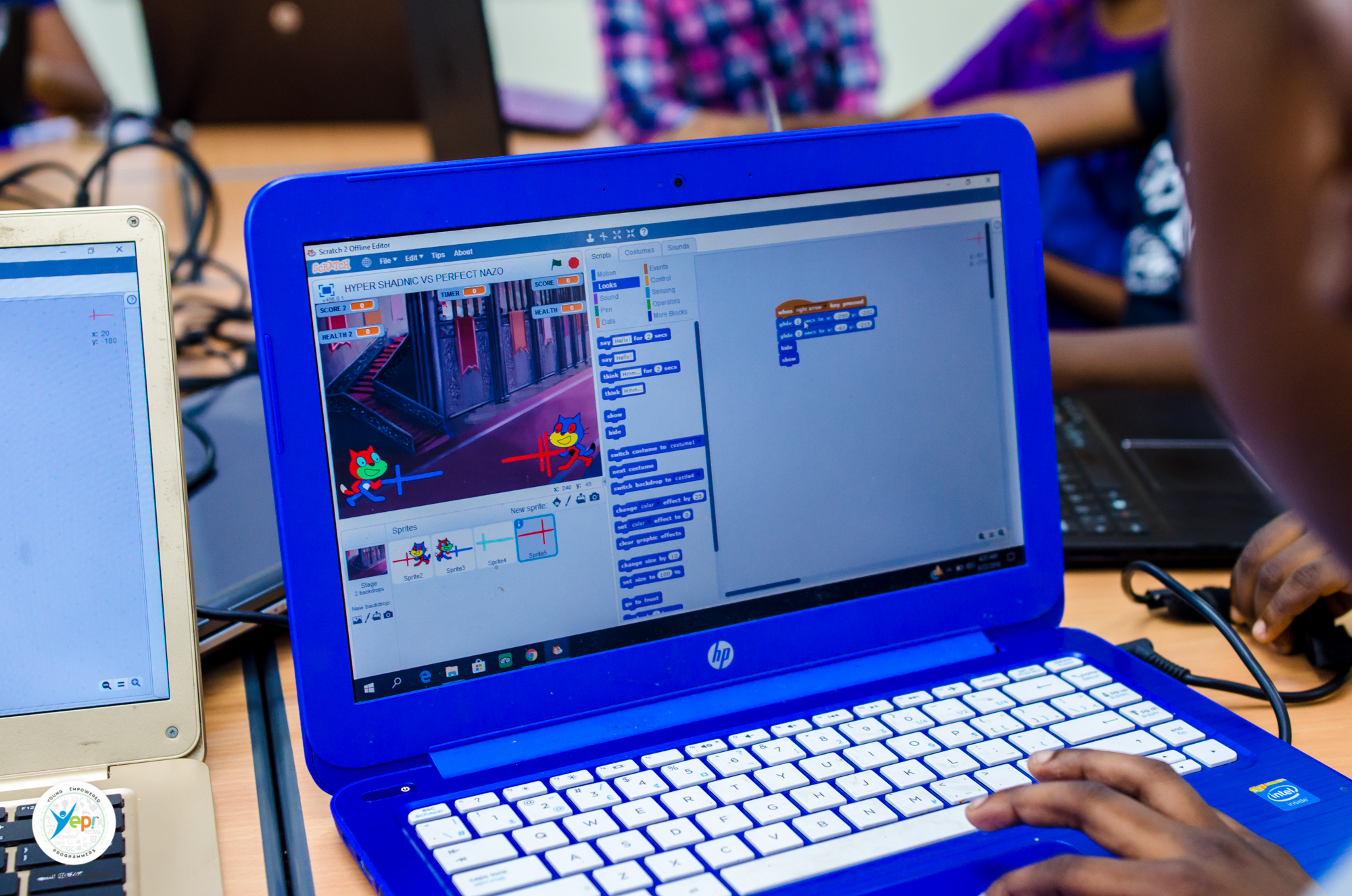 Young Empowered Programmers, Olaseni Cole, coding with scratch