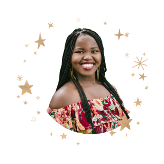 black girl with braids smiling