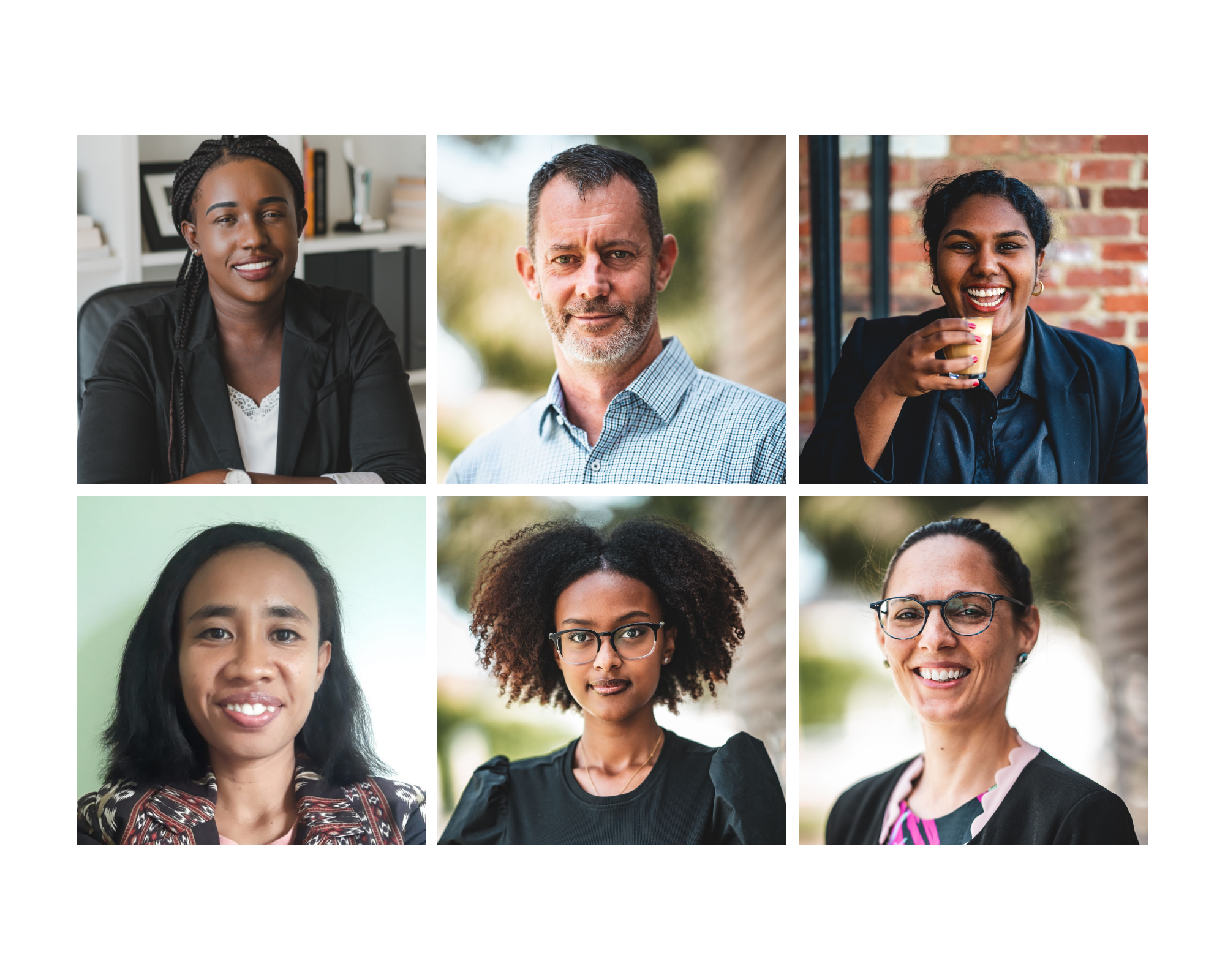 Photo showing headshots of some of the Diversity Focus staff members.