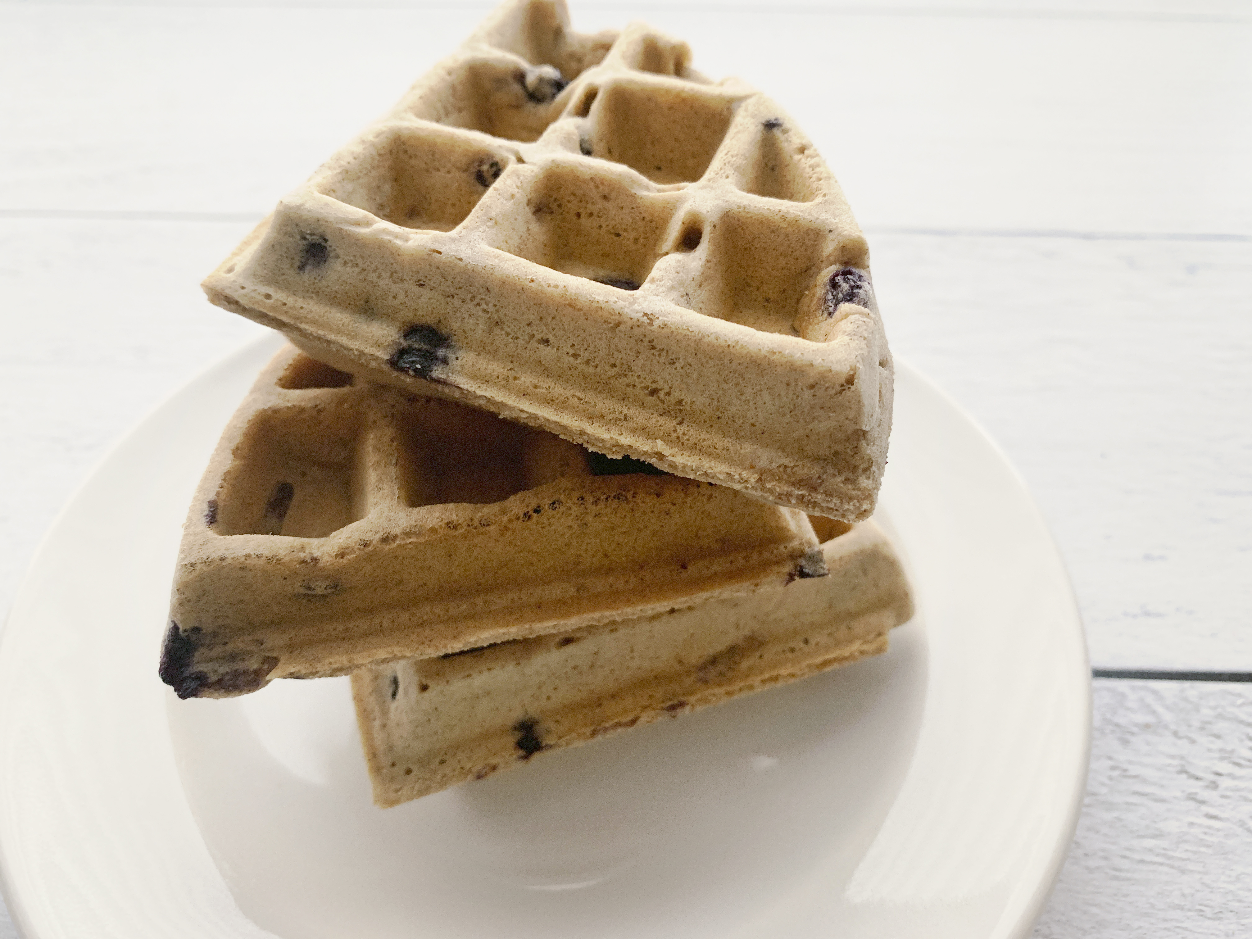 Gluten Free Cinnamon Blueberry Waffles