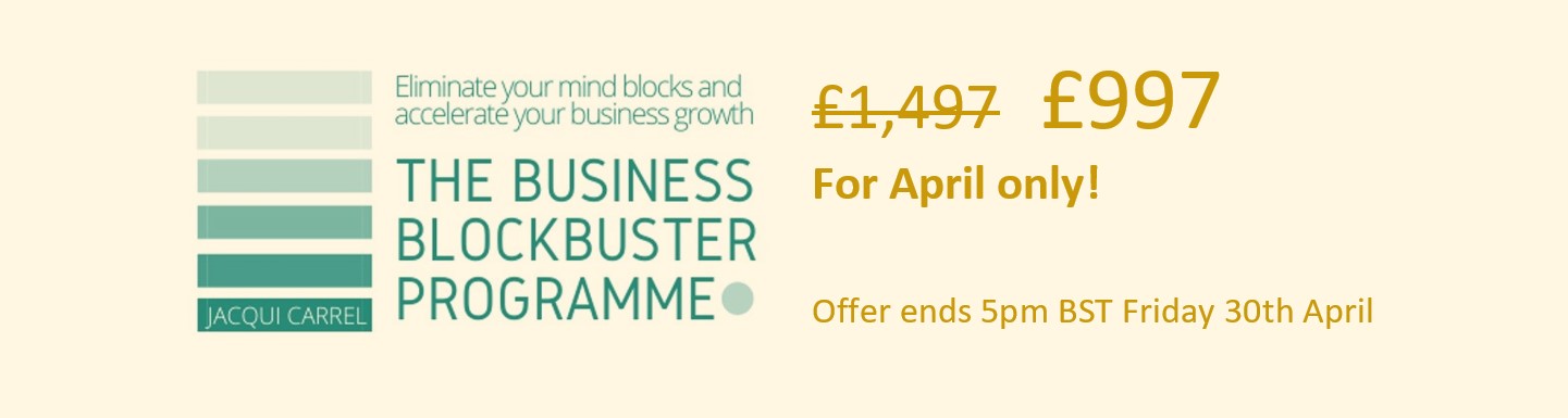 Business BlockBuster Special Offer - 597 GBP - with Jacqui Carrel