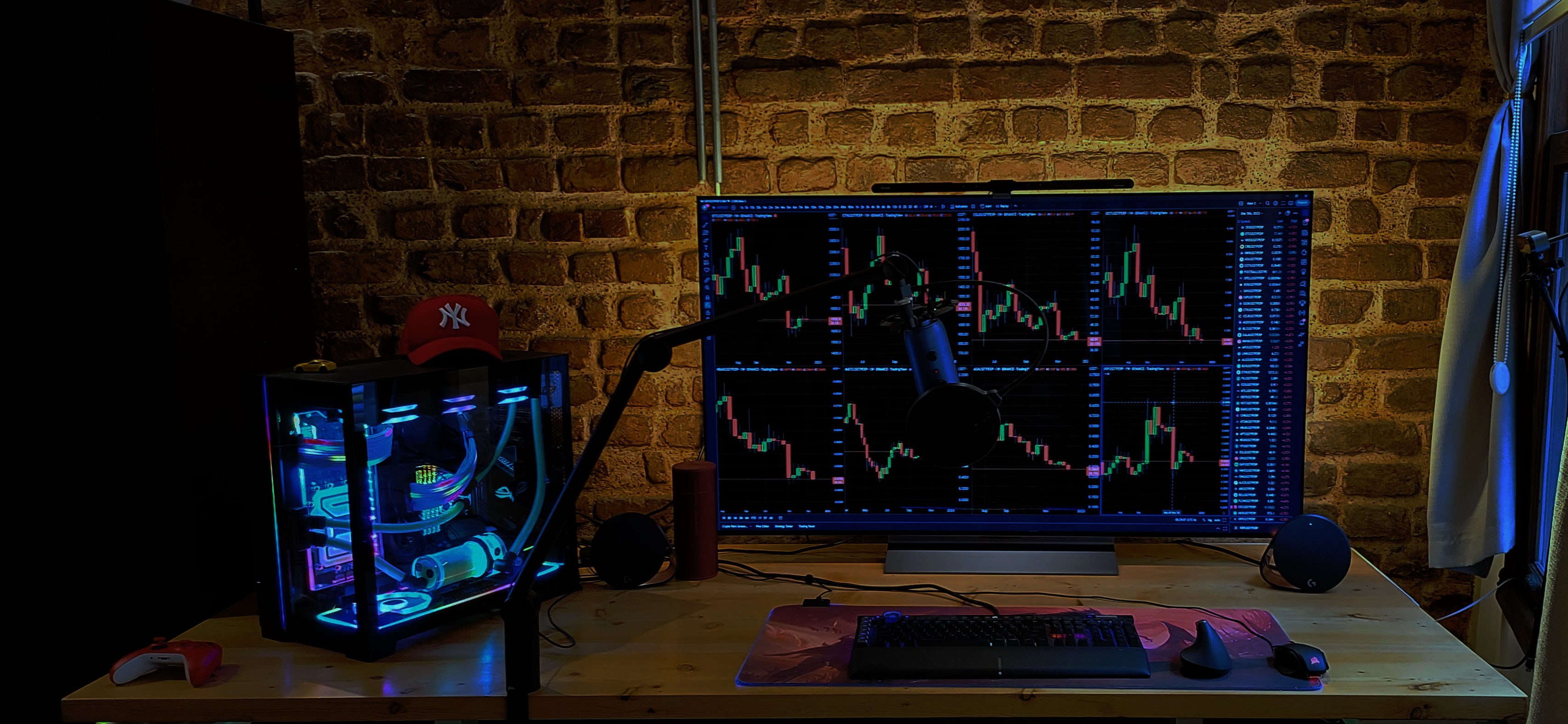 day trading, cryptocurrency, bitcoin, custom built computer, water cooling