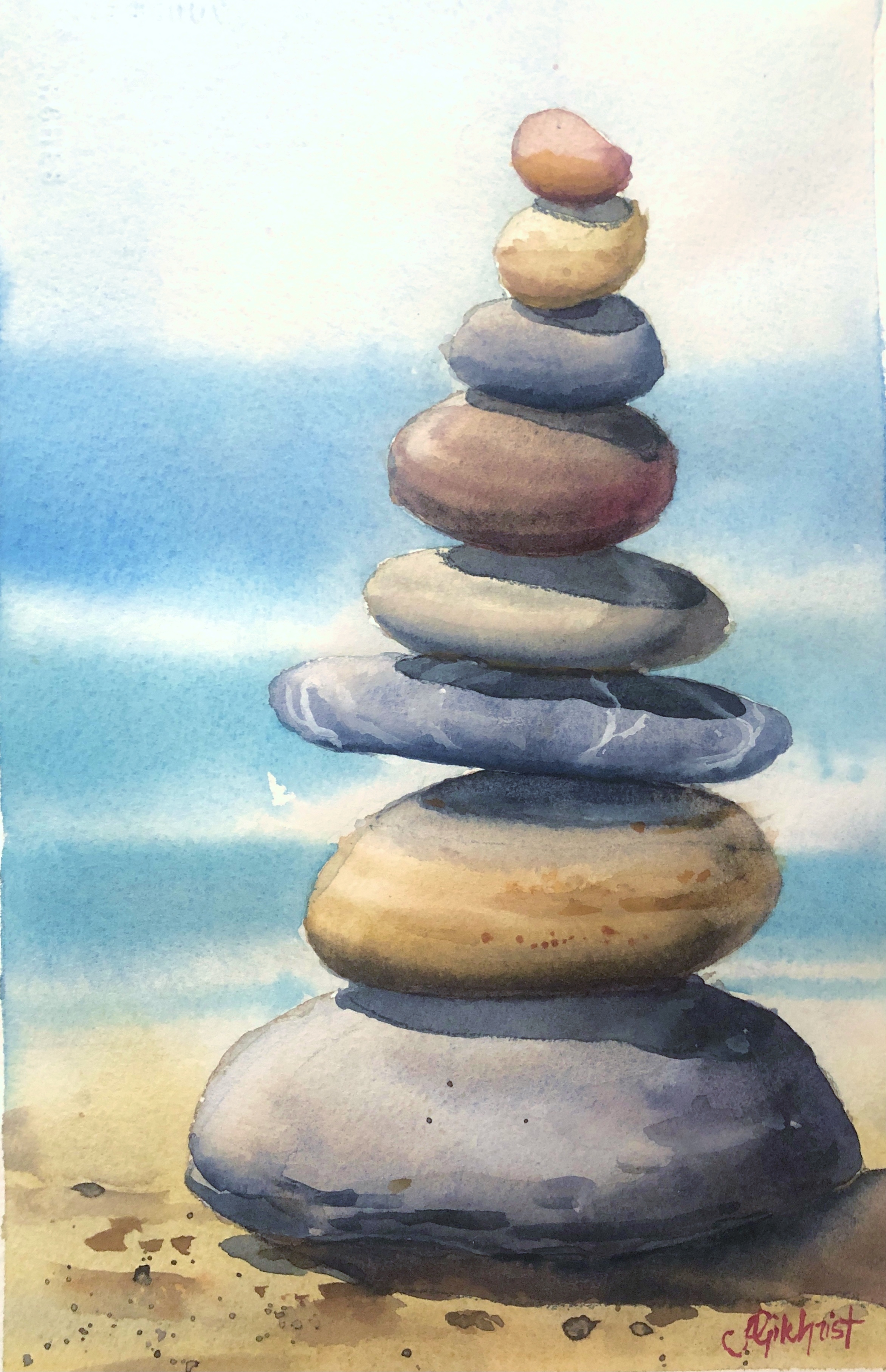 Watercolour workshops online on demand with Jenny Giclhrist and Northern Beaches Watercolour