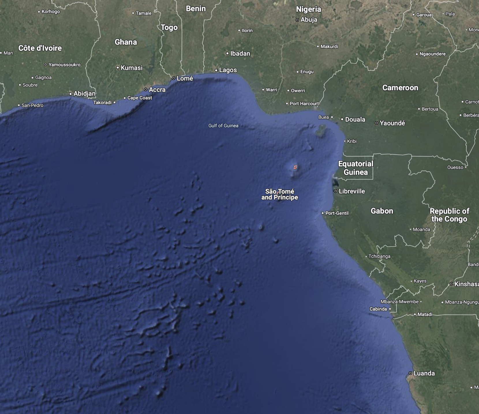 Map of Sao Tome and Principe