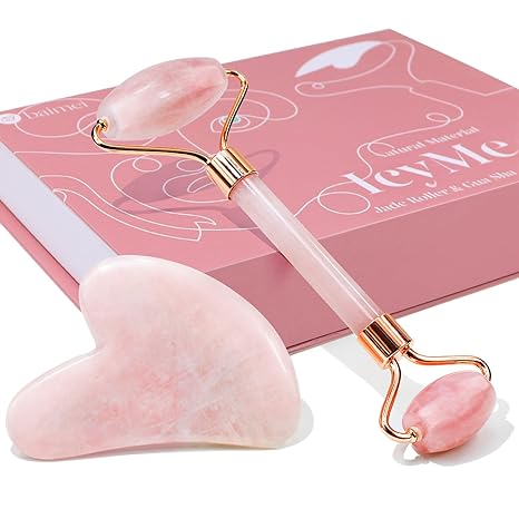 BAIMEI ROSE QUARTZ & GUA SHA FACE ROLLER