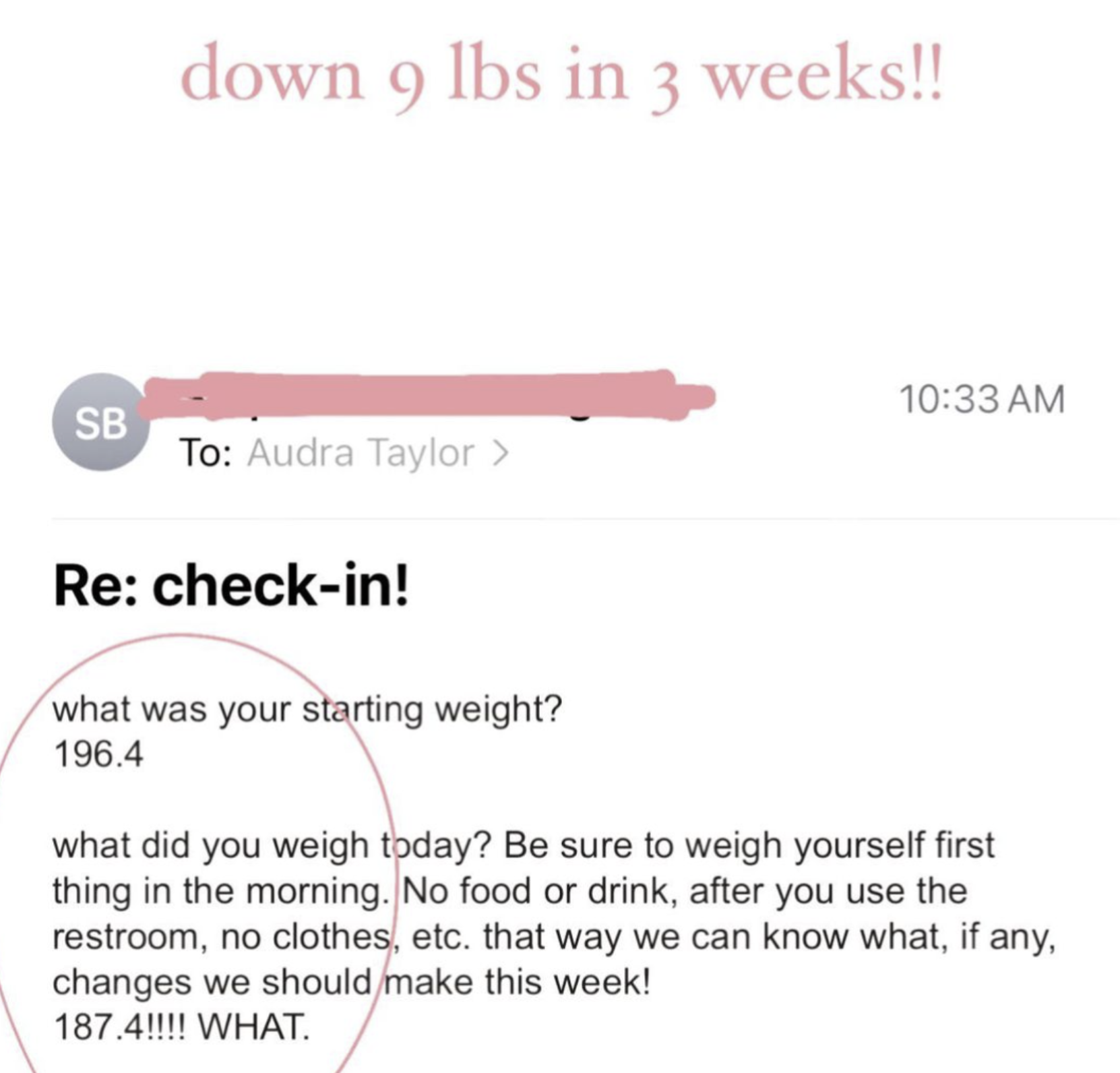 Lost 9 lbs in 3 weeks!