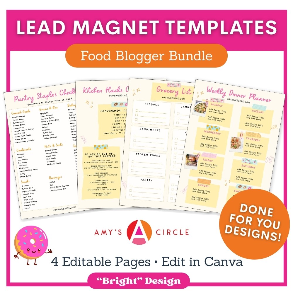 Lead Magnet Templates for Food Bloggers