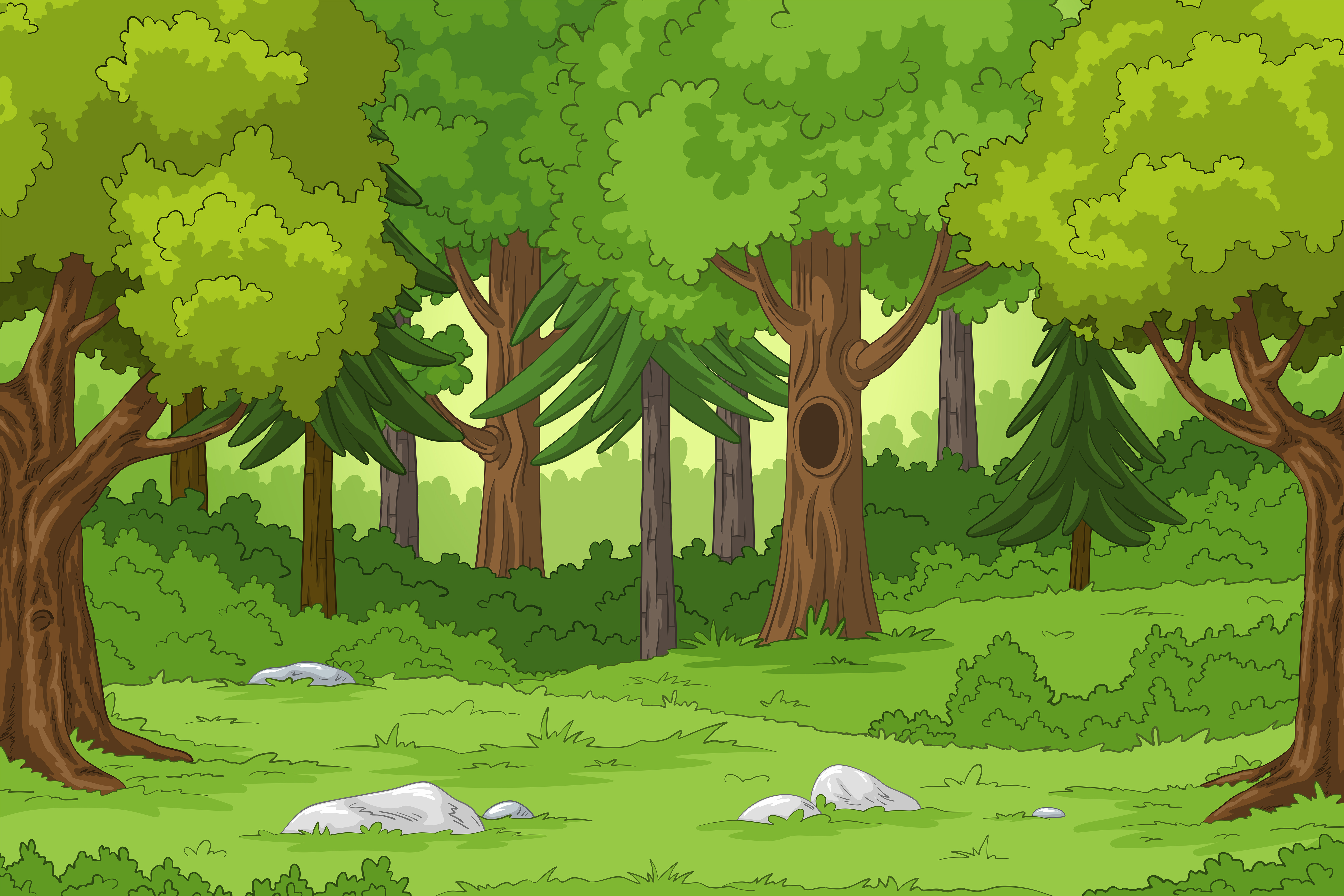 Cartoon Forest Area