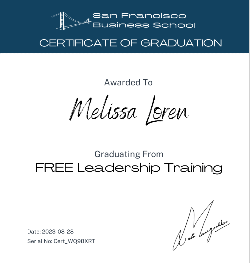 Free Leadership Training Program Certificate