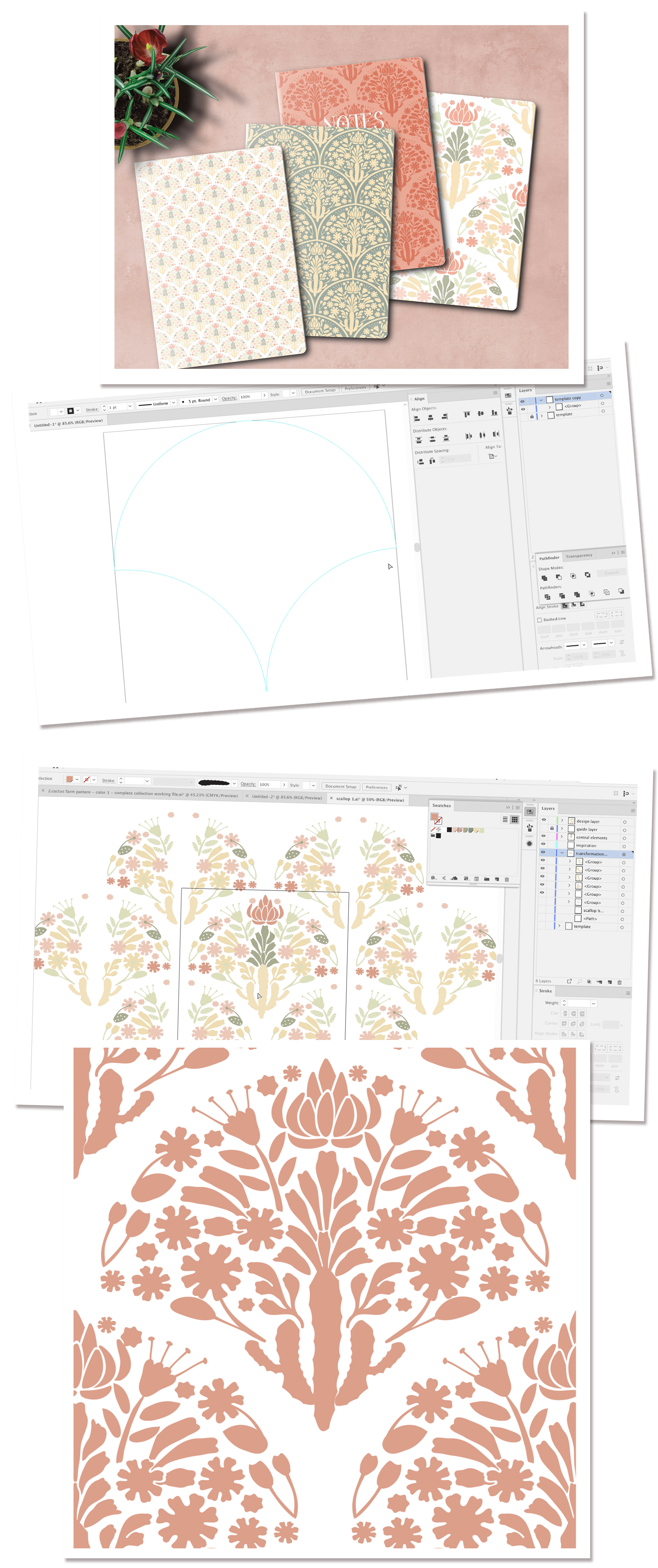 How to Make Scalloped Edges in Adobe Illustrator - Kelcie Makes Patterns