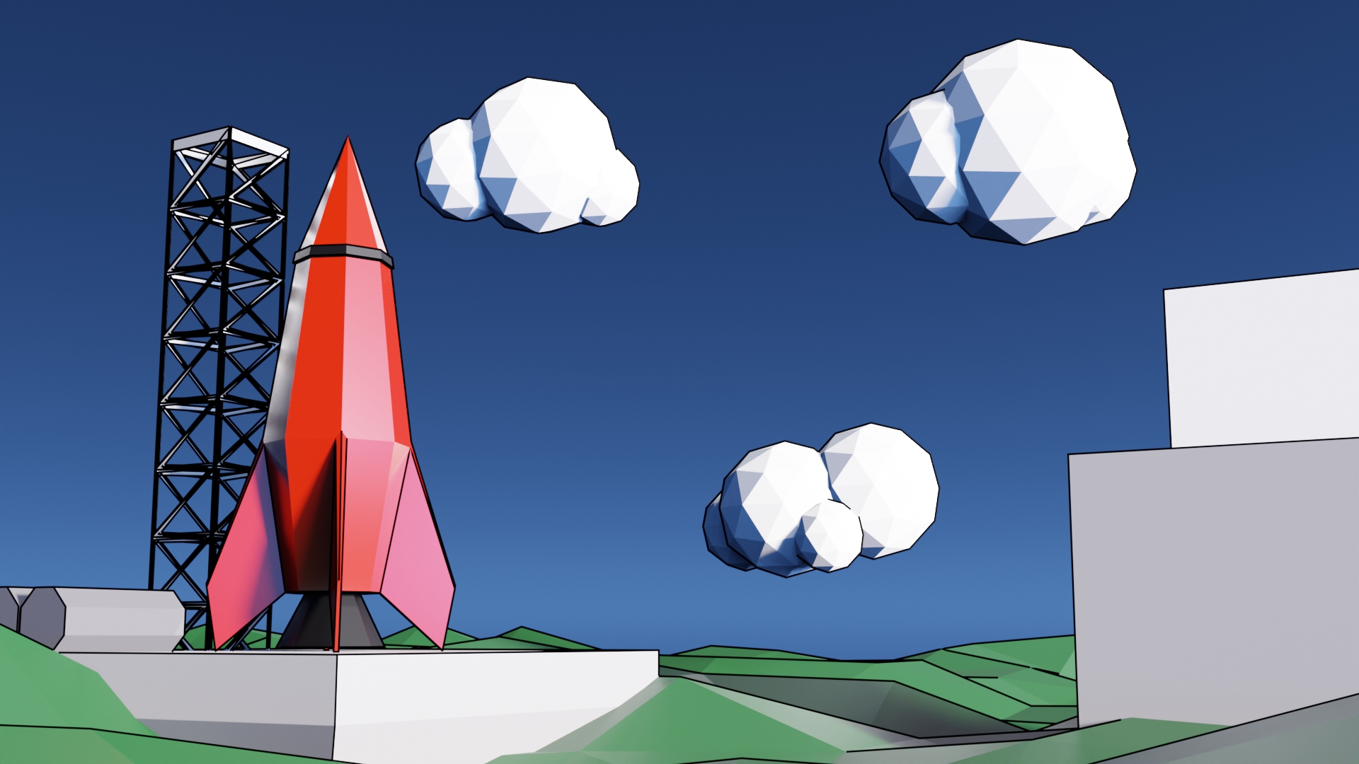 The Blender Creative Suite Background image of a Rocket