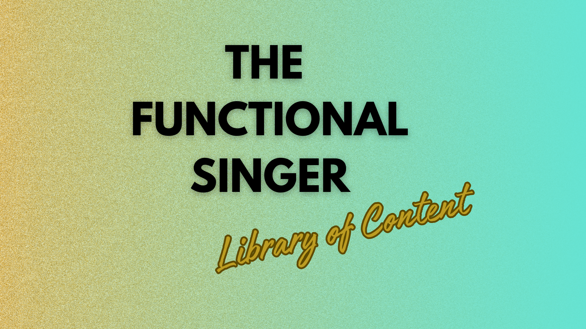 functional singing, singing training