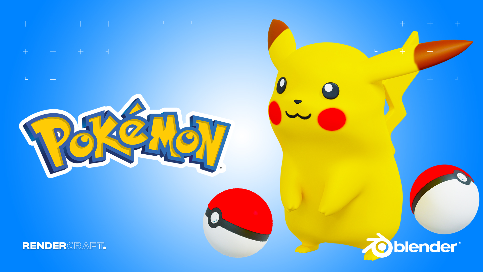 3D Pikachu Pokémon Modeling Blender Academy Course