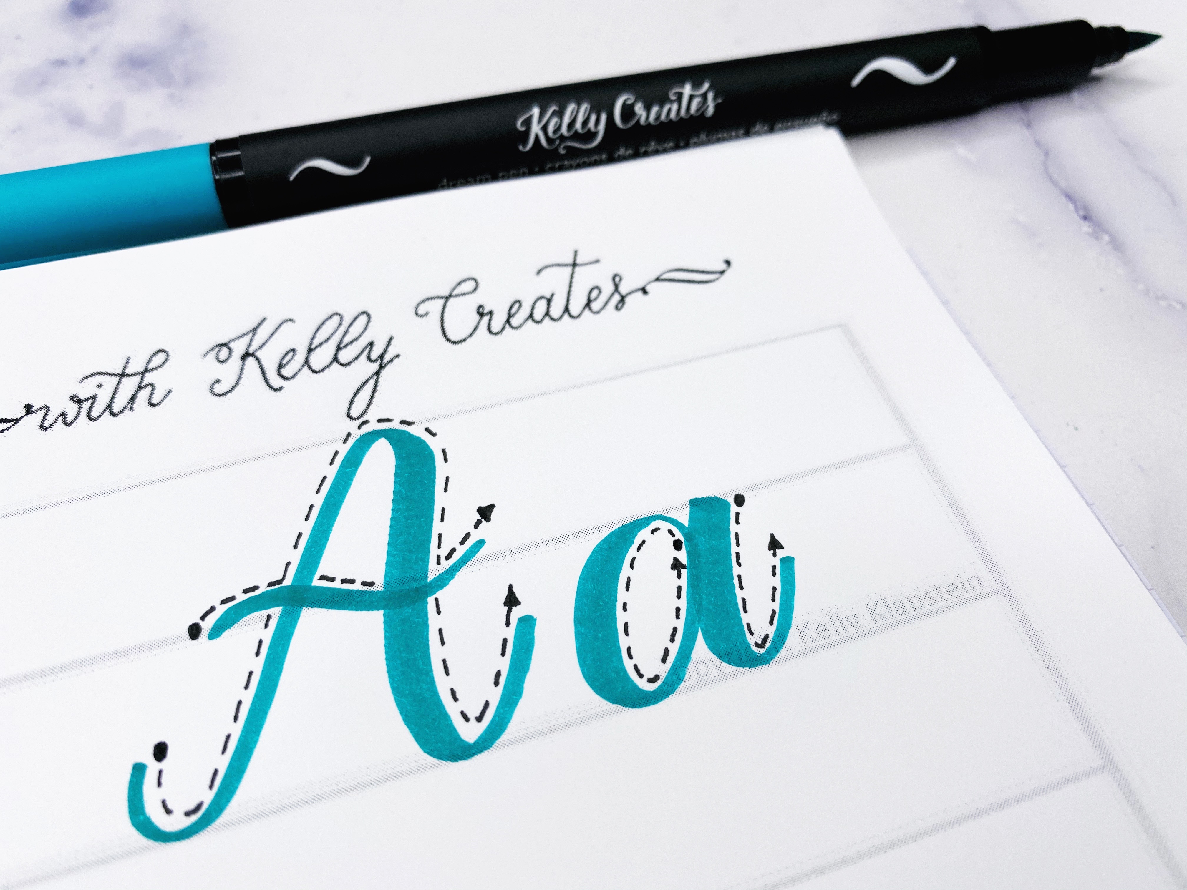 Learn Brush Lettering with Practice Worksheets – Kelly Creates
