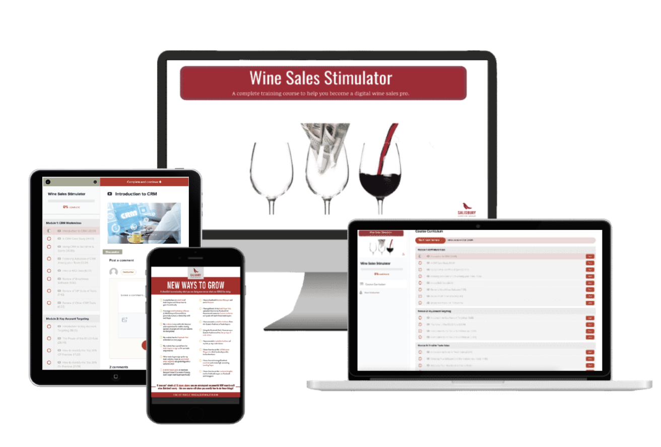 Wine Sales Stimulator - A complete online training course to help you become a digital wine (or spirits) sales pro