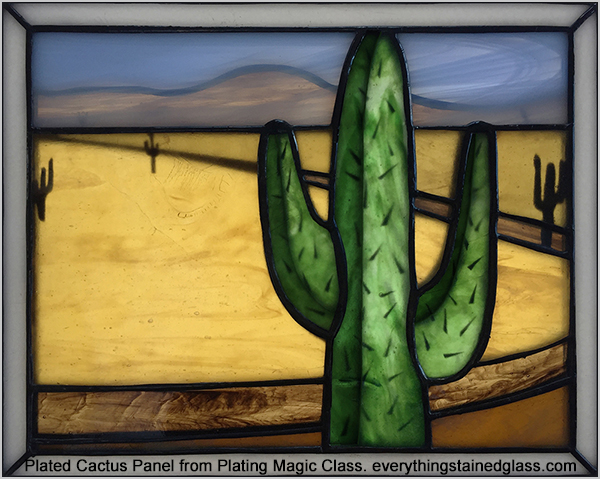 stained glass plating magic course - cactus