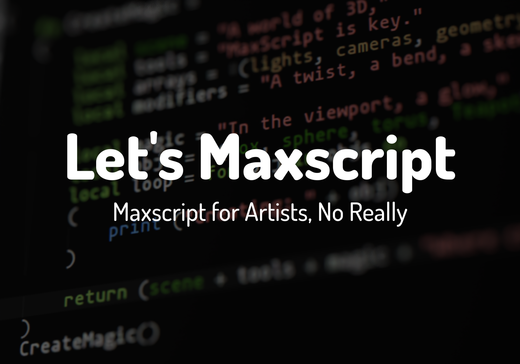 Lets Maxscript, No Really