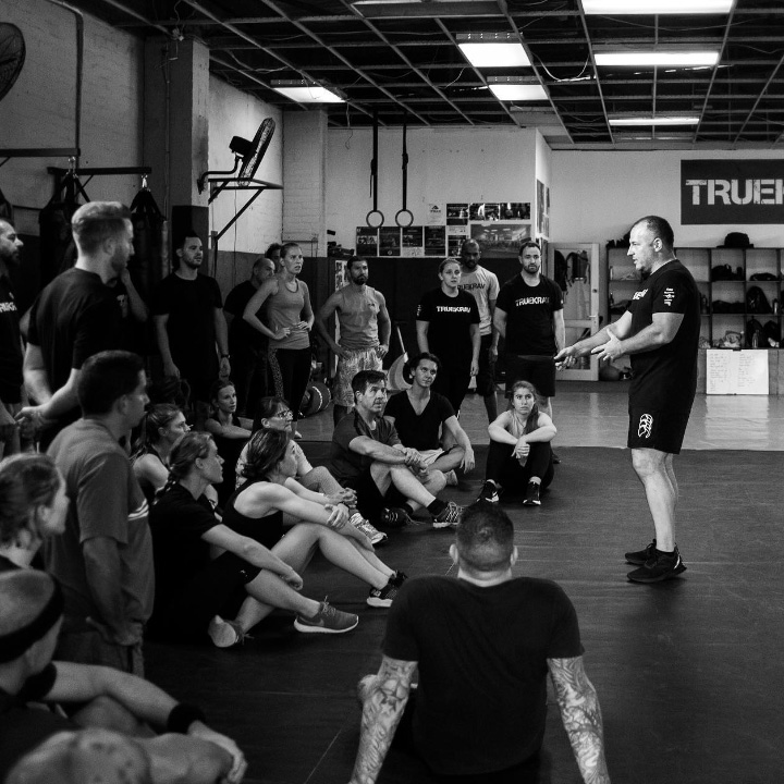 Truekrav head instructor explaining the theory behind the technique