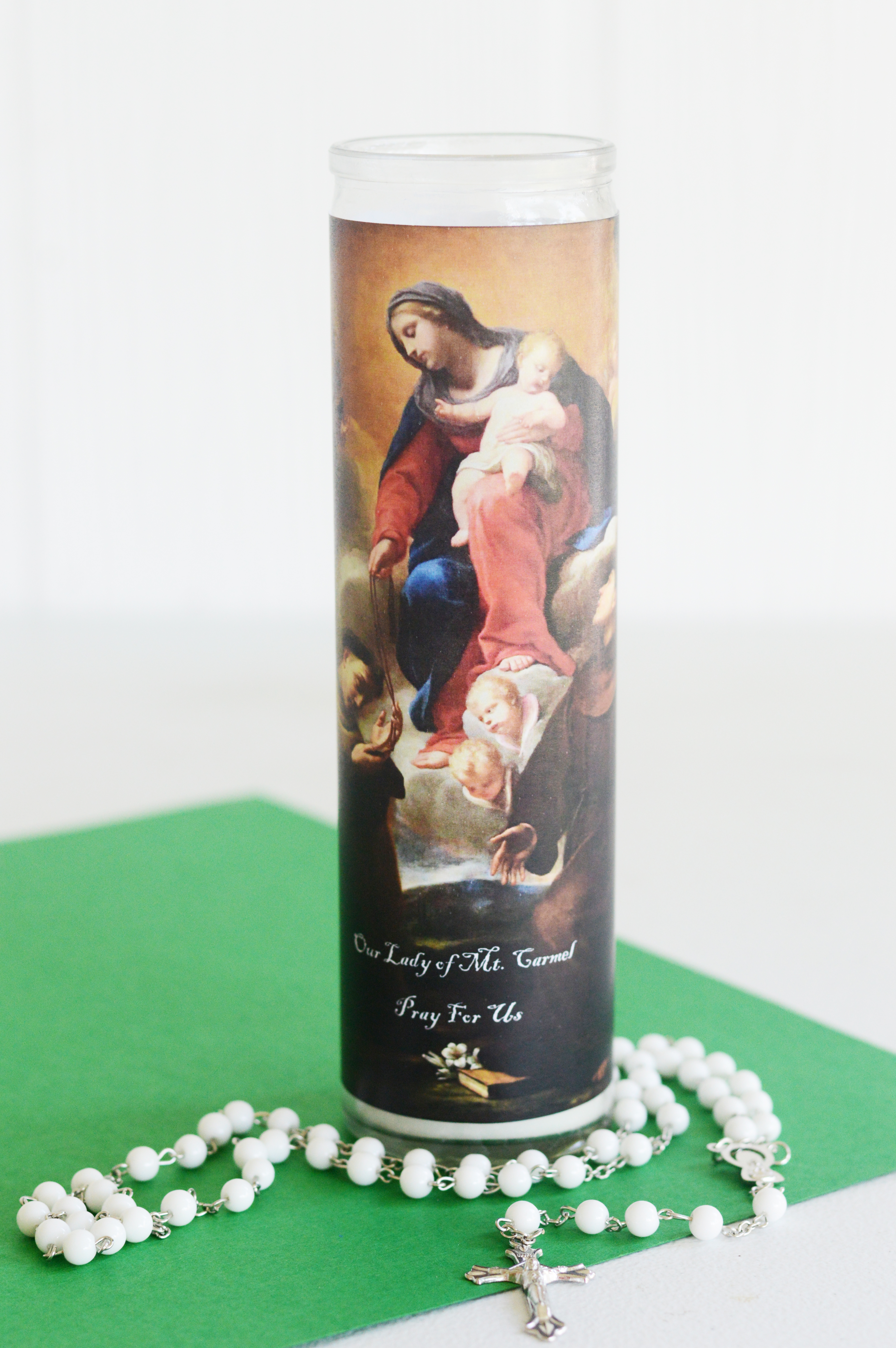 Our Lady of Mount Carmel Candle Wrap