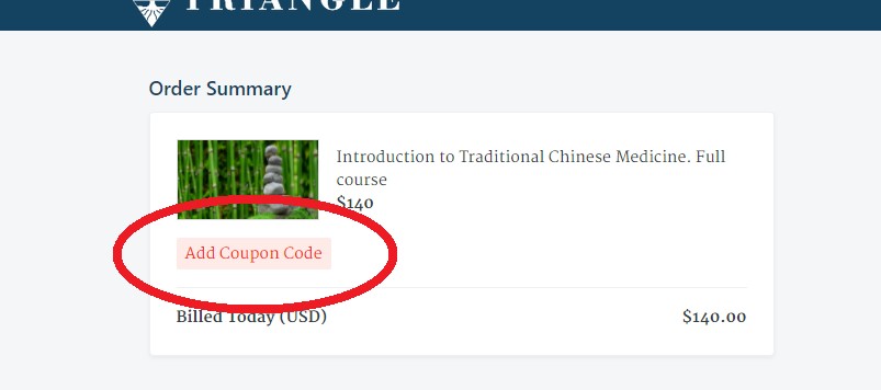 TCM course chekout page pic