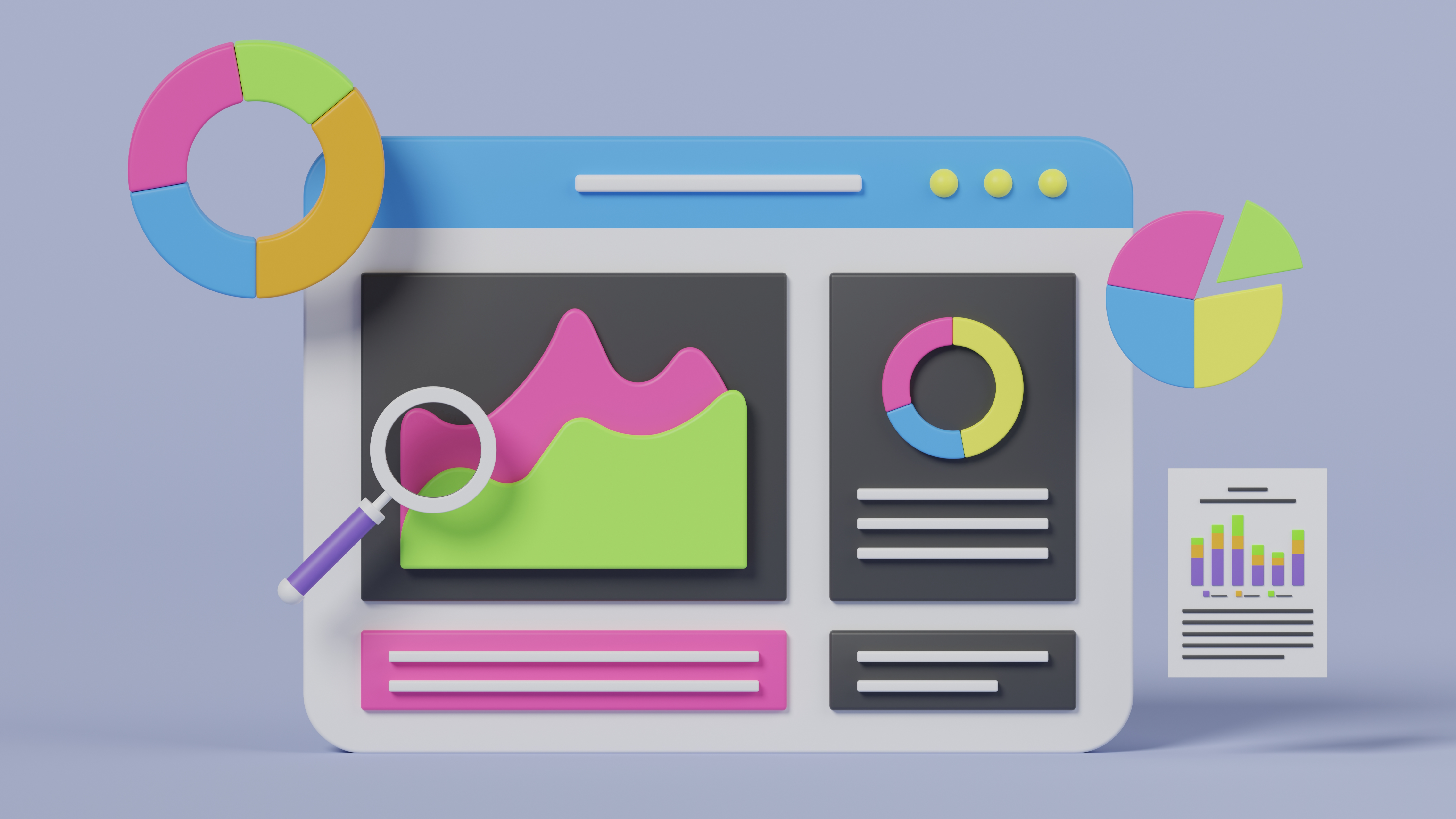 graphic showing various types of data and graphs