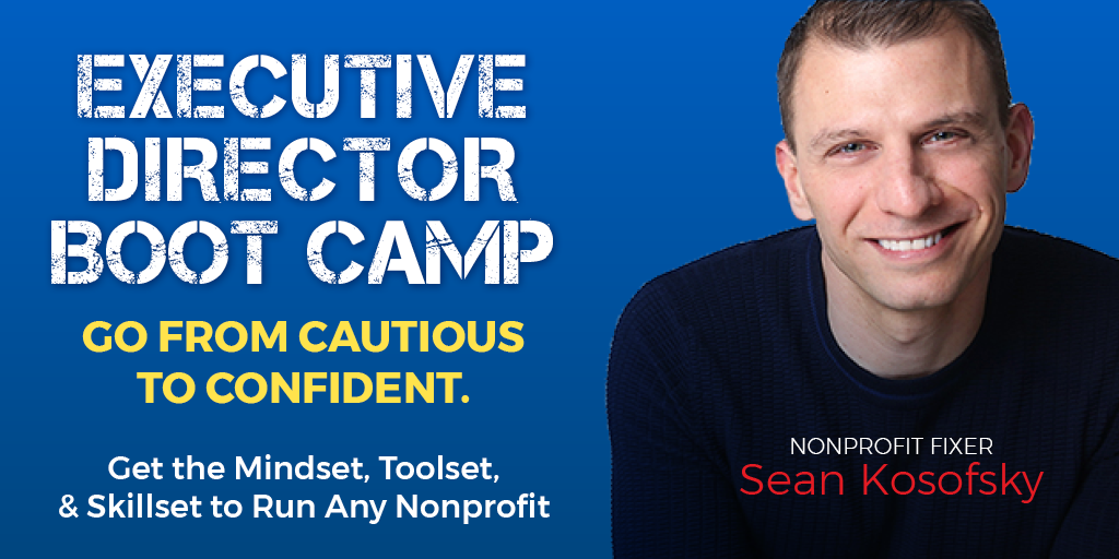 Executive Director Boot Camp:  Go From Cautious to Confident.  Get the Mindset, Toolset, & Skillset to Run Any Nonprofit