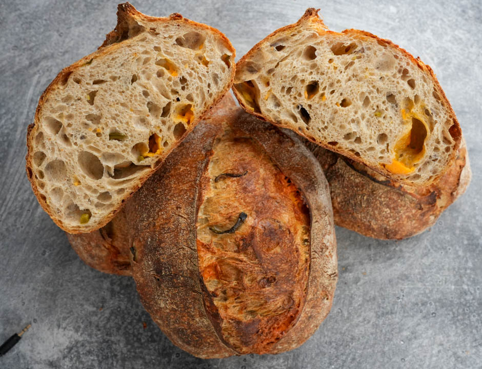 Jalapeno and cheddar sourdough 