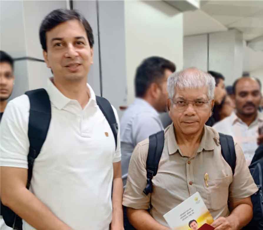 Acharya Upendra Ji with Shri Prakash Ambedkar