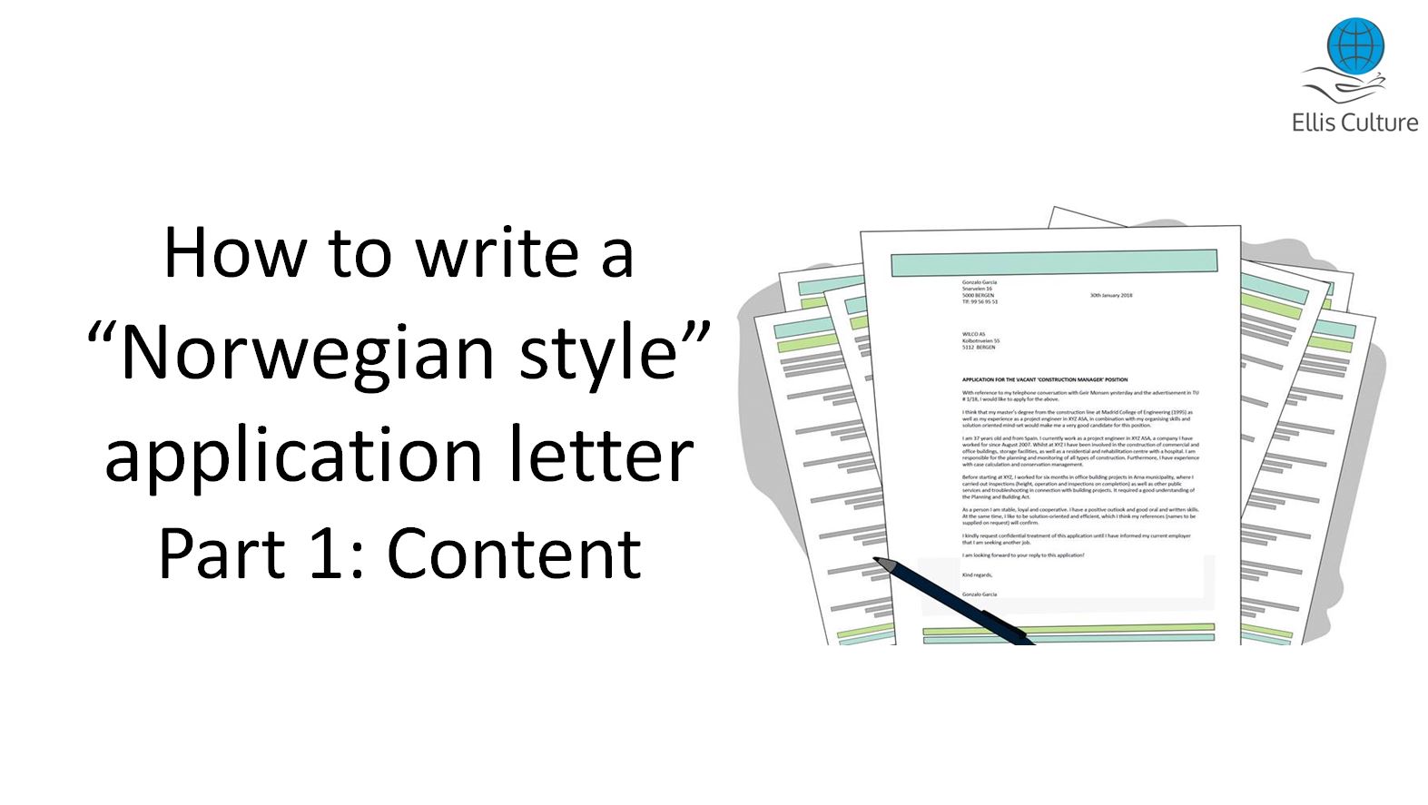 Application letter content