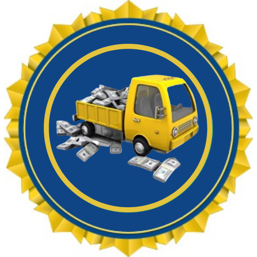 Junk removal academy truck logo