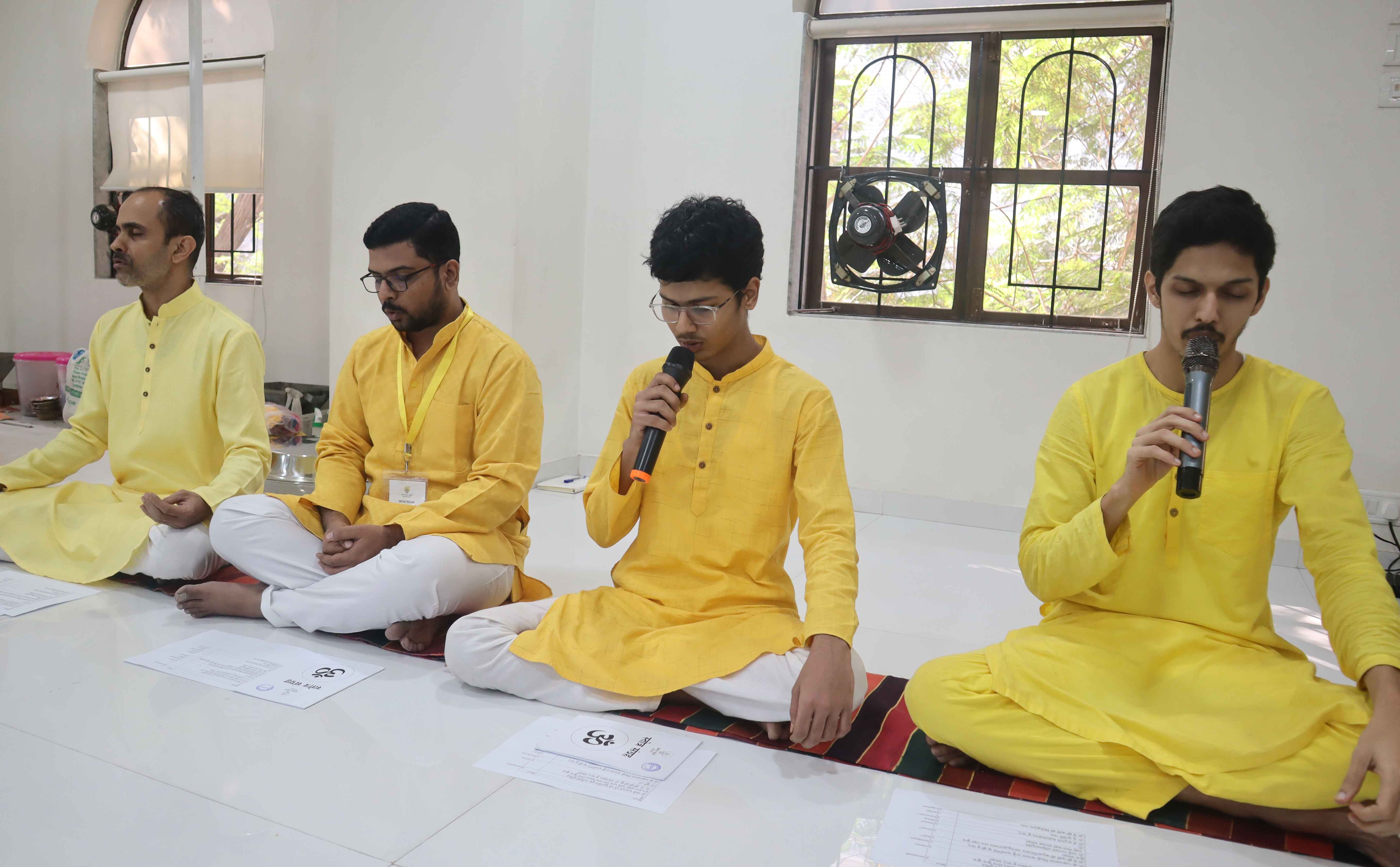 Brahman team chanting Mantra