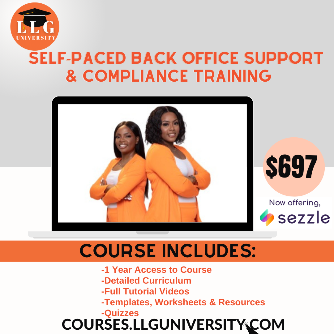 Back Office Support & Compliance | LLG University