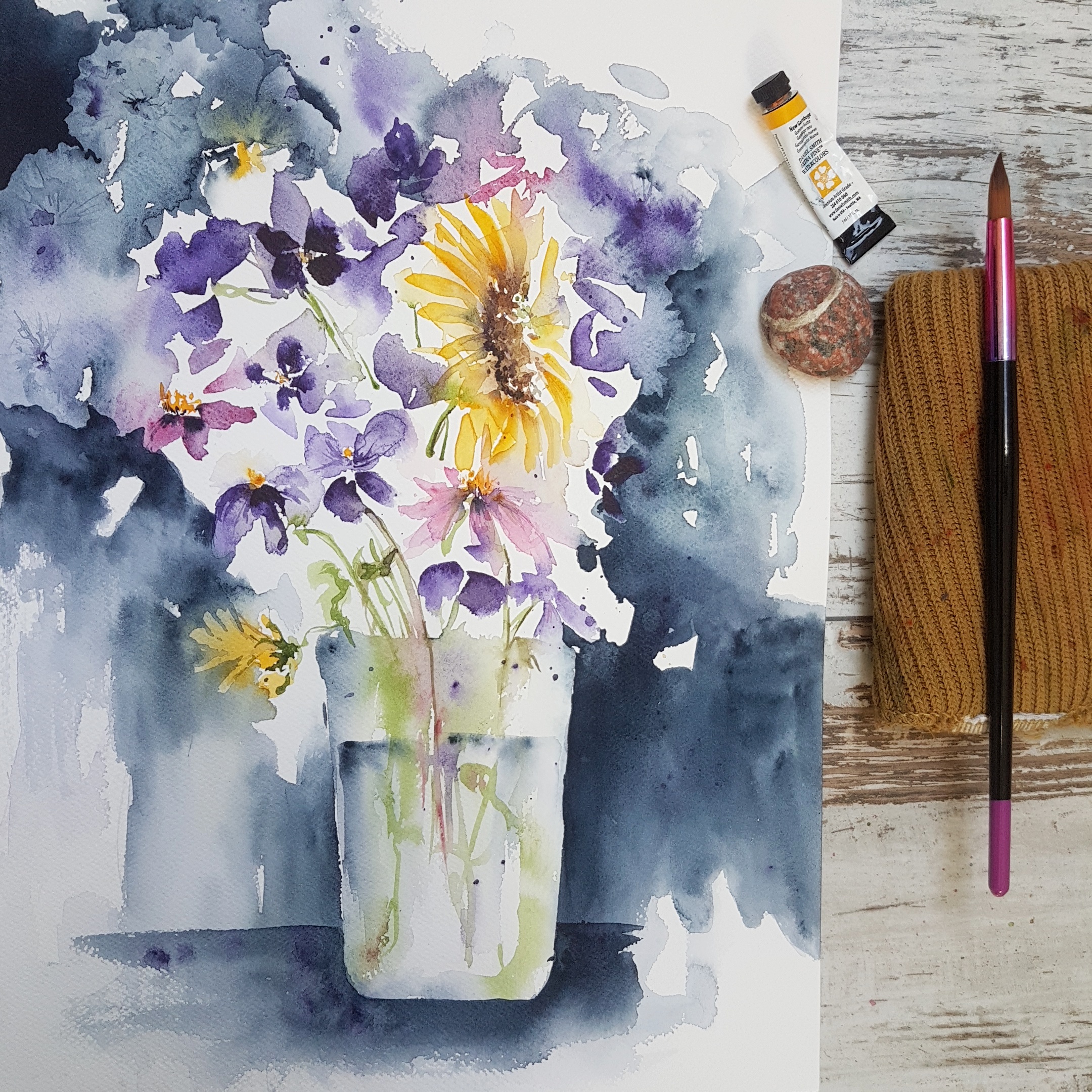 Watercolor Loose Florals Masterclass (10+ courses to get you