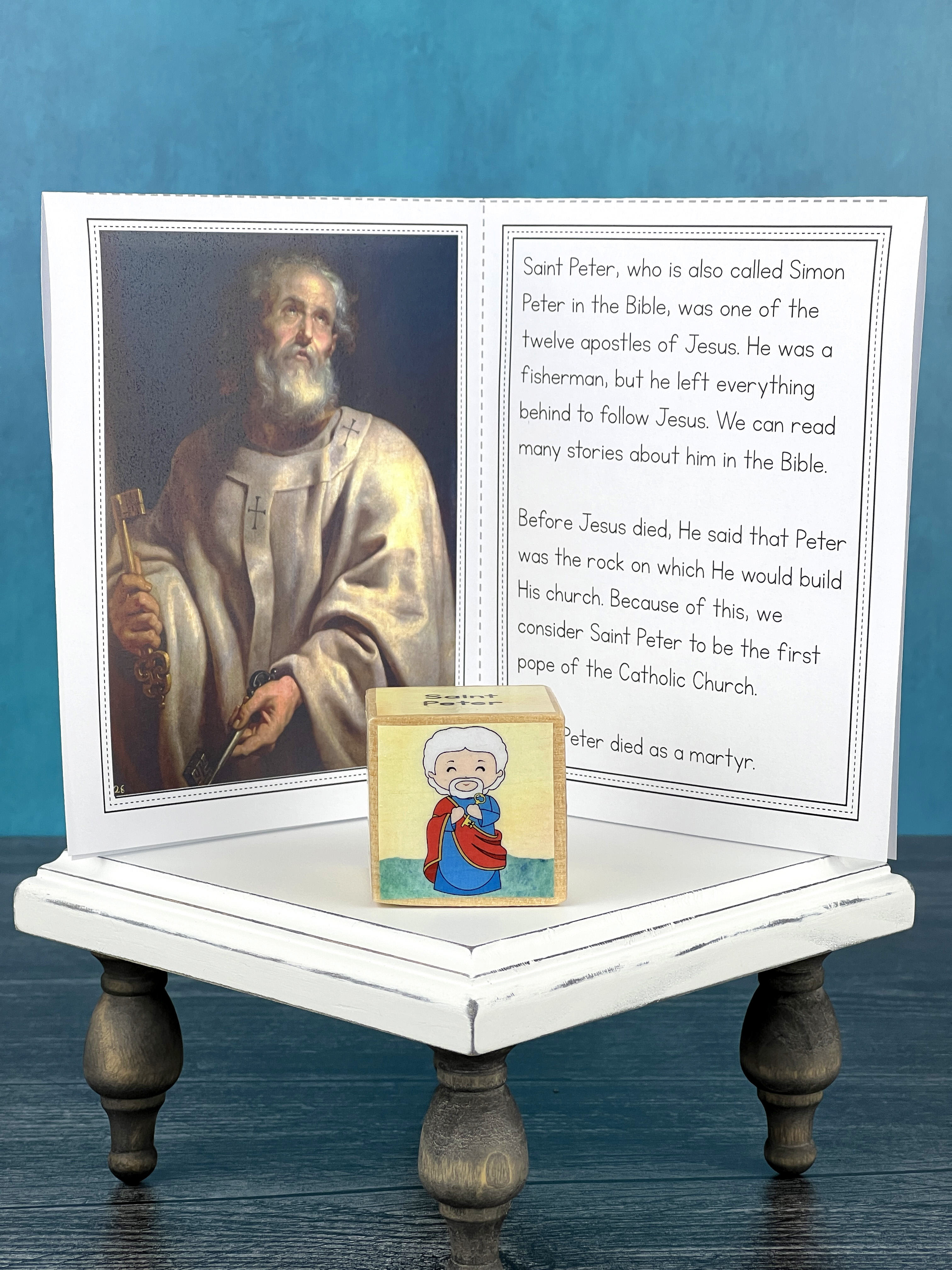 Saint Peter Saint Block Craft and Saint Mini Book