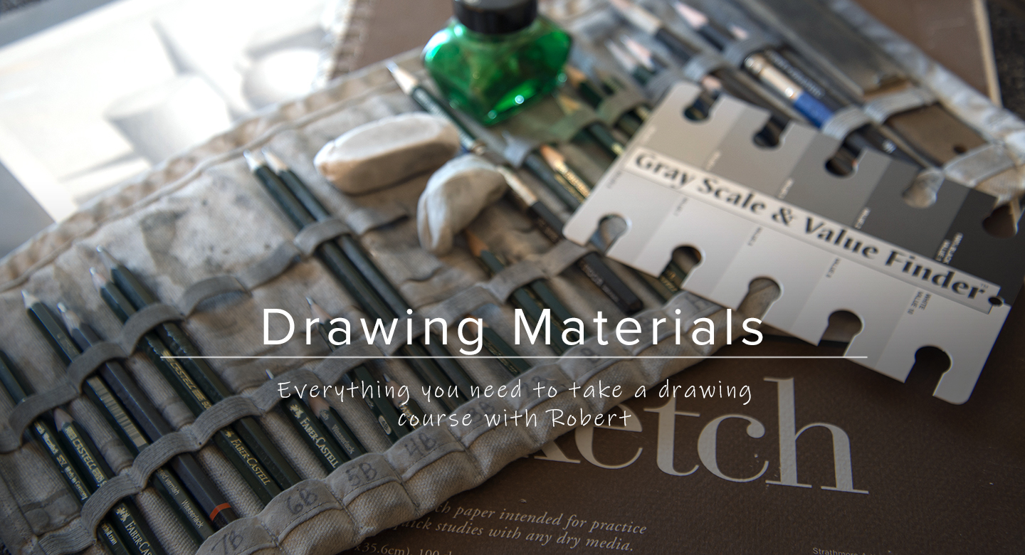 Drawing materials needed for RL Caldwell Studio drawing courses