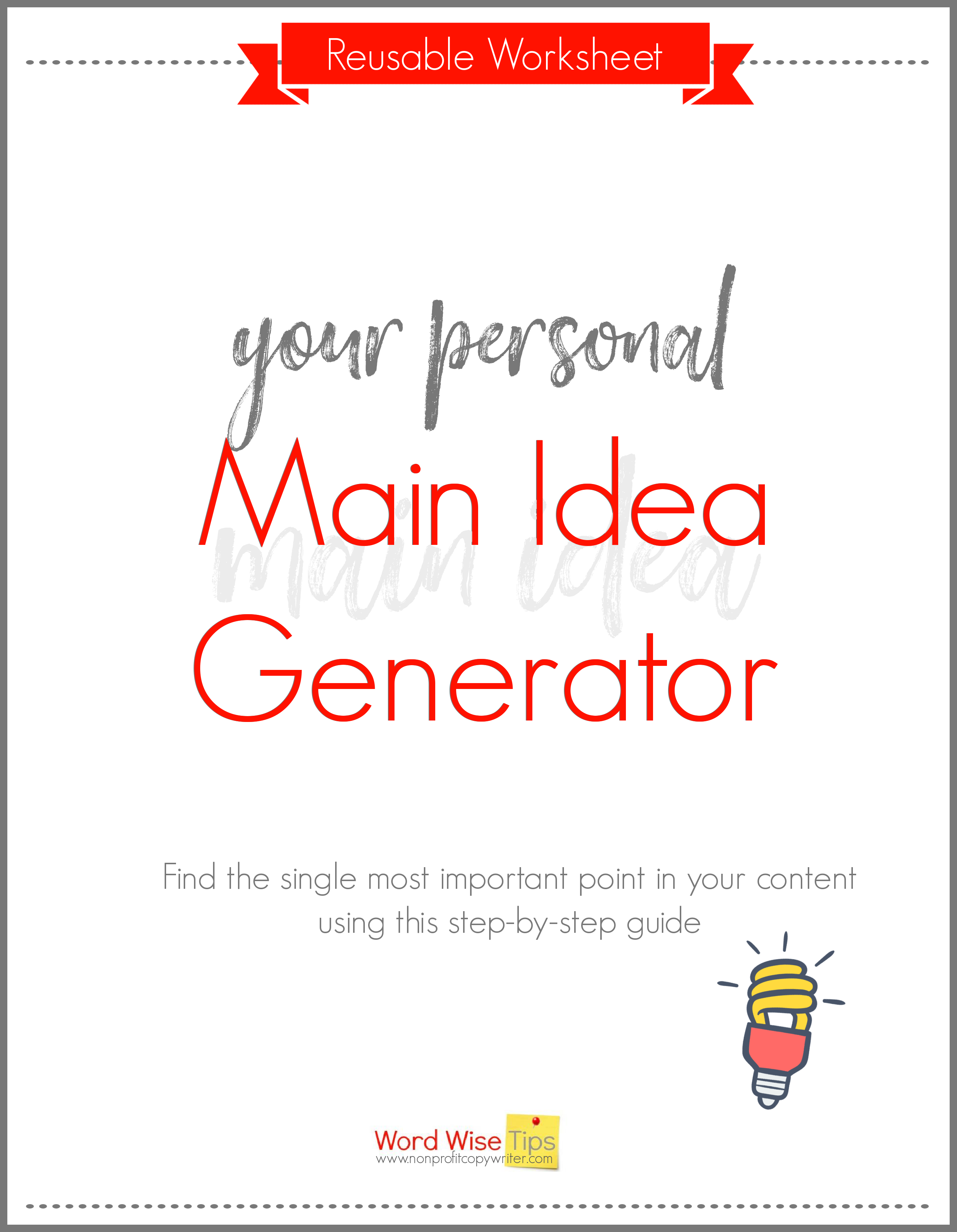 Your Main Idea Generator