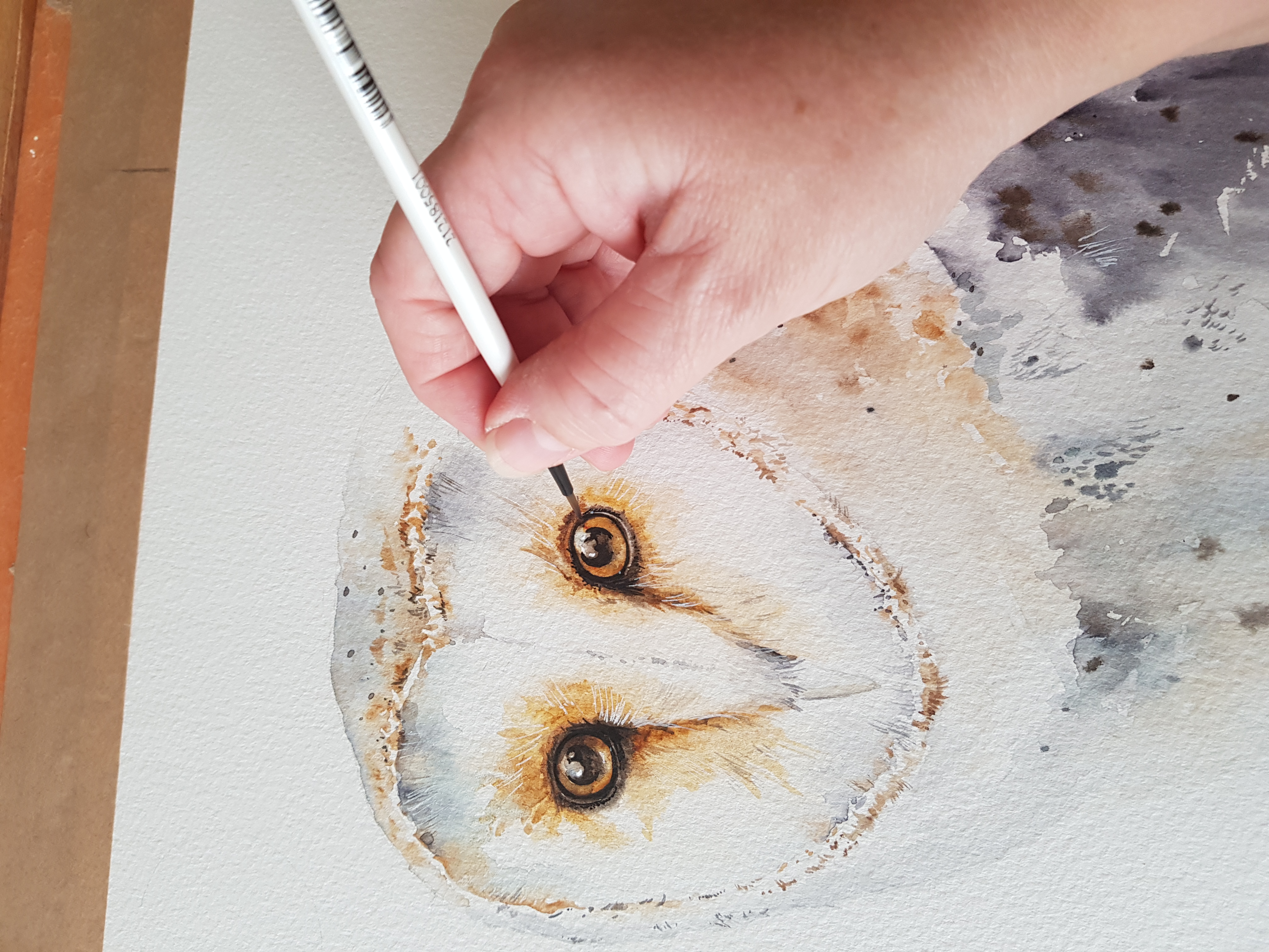 owl painting watercolour tutorial