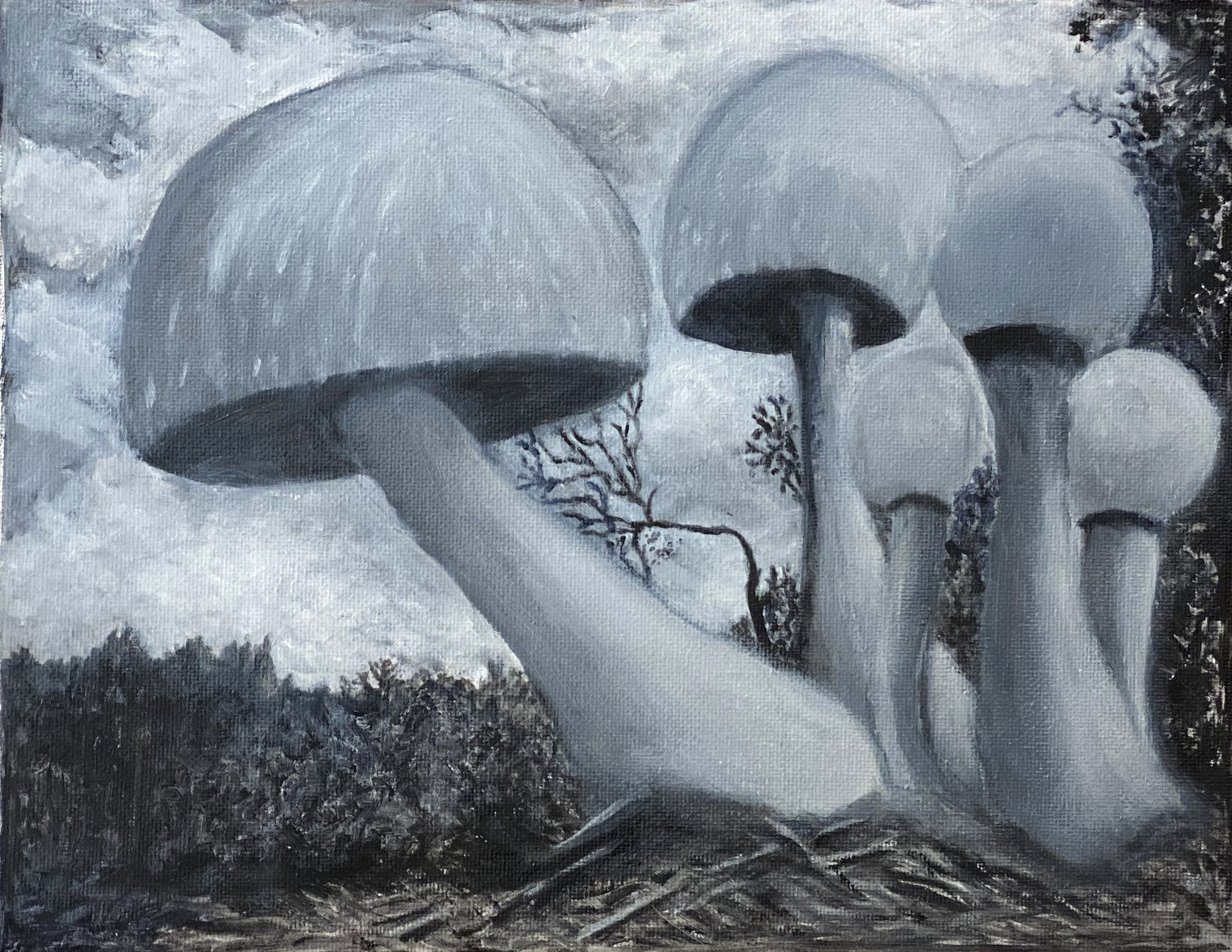 Oil Painting of mushrooms, testimonial from student, Lewis Stoneburner of RL Caldwell Studio