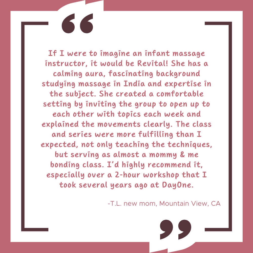 Infant massage USA testimonial