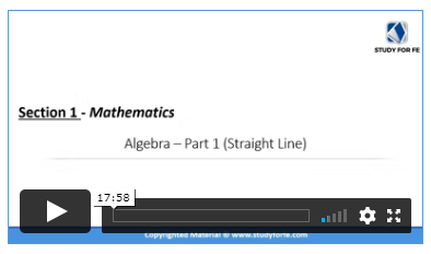 Video Algebra - Part 1 (Straight Line)