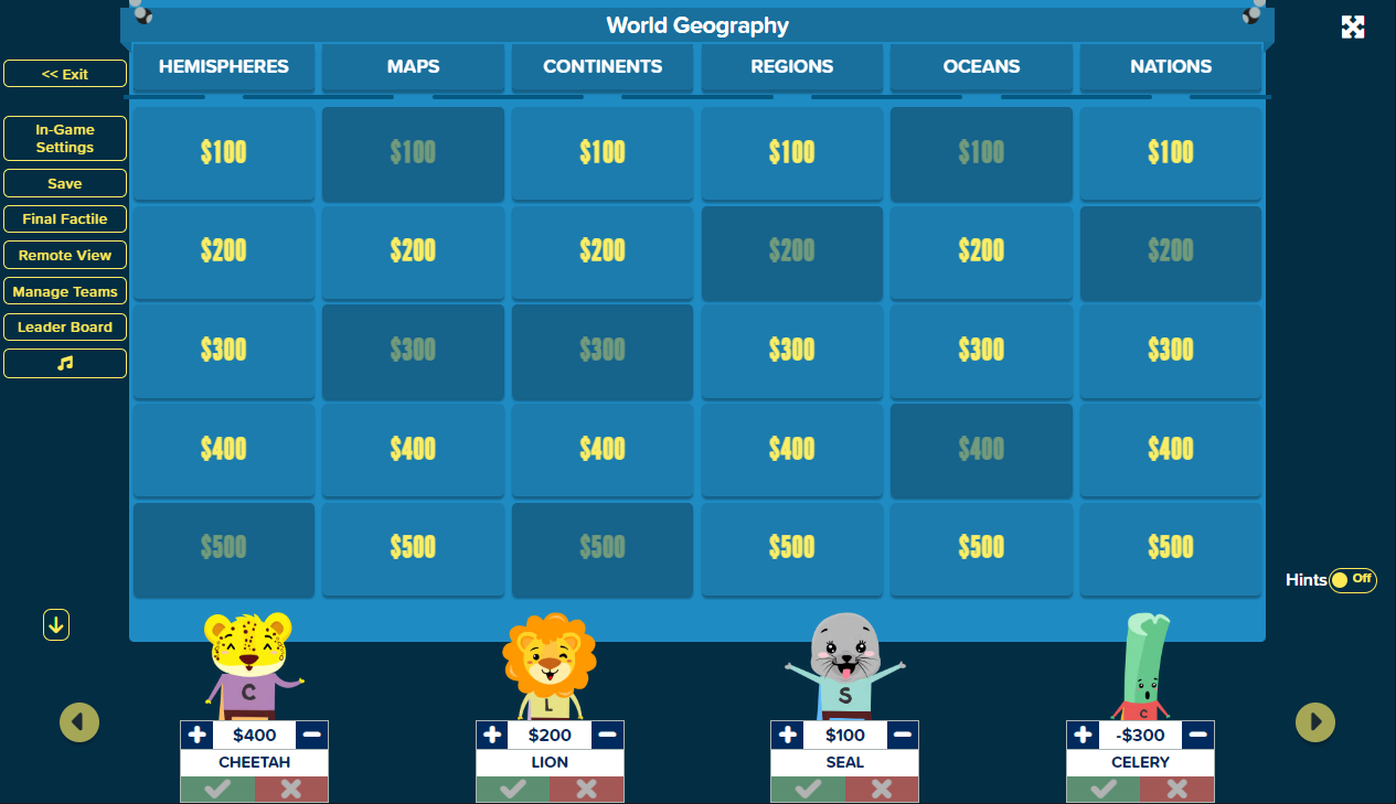 Jeopardy game maker